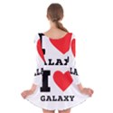 I love galaxy  Long Sleeve Velvet Skater Dress View2