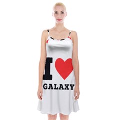 I Love Galaxy  Spaghetti Strap Velvet Dress by ilovewhateva