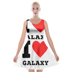 I Love Galaxy  Velvet Skater Dress by ilovewhateva