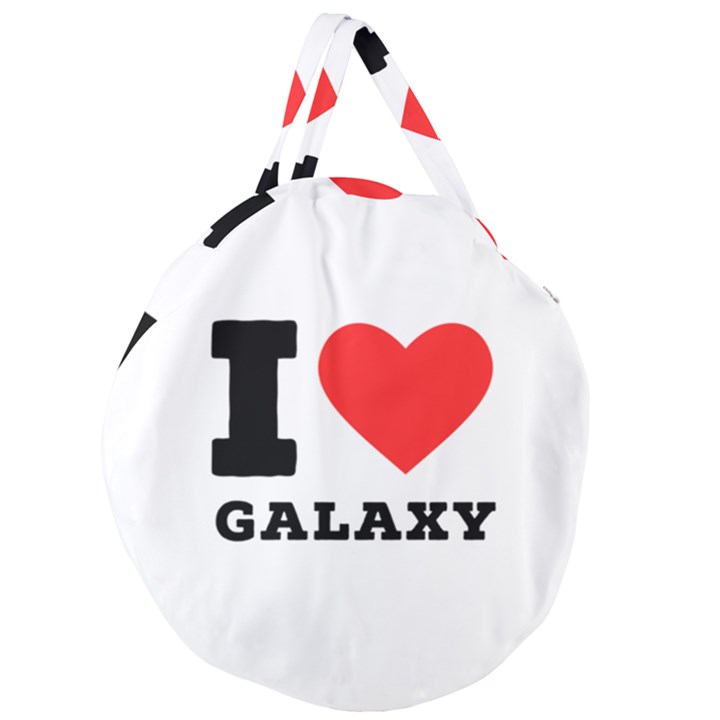 I love galaxy  Giant Round Zipper Tote