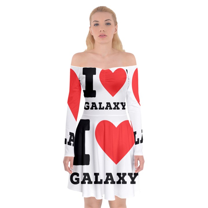 I love galaxy  Off Shoulder Skater Dress