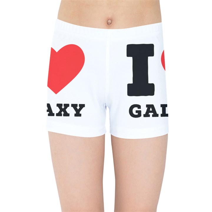 I love galaxy  Kids  Sports Shorts