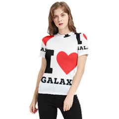 I Love Galaxy  Women s Short Sleeve Rash Guard by ilovewhateva