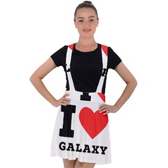 I Love Galaxy  Velvet Suspender Skater Skirt by ilovewhateva