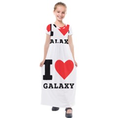 I Love Galaxy  Kids  Short Sleeve Maxi Dress by ilovewhateva