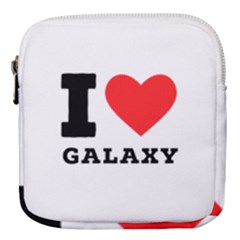 I Love Galaxy  Mini Square Pouch by ilovewhateva