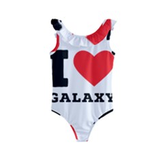 I Love Galaxy  Kids  Frill Swimsuit by ilovewhateva