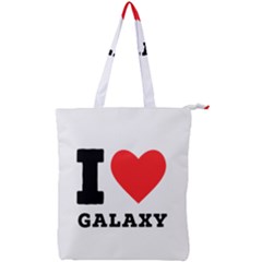 I Love Galaxy  Double Zip Up Tote Bag by ilovewhateva