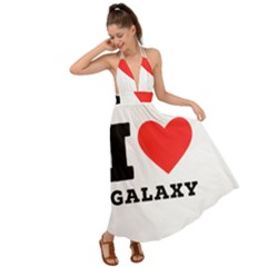 I Love Galaxy  Backless Maxi Beach Dress by ilovewhateva