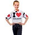 I love galaxy  Kids Mock Neck Tee View1