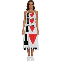 I Love Galaxy  Sleeveless Shoulder Straps Boho Dress by ilovewhateva