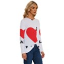 I love galaxy  Long Sleeve Crew Neck Pullover Top View3