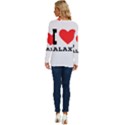 I love galaxy  Long Sleeve Crew Neck Pullover Top View4