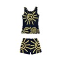 Maya-style-gold-linear-totem-icons Kids  Boyleg Swimsuit View2