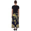 Maya-style-gold-linear-totem-icons Flared Maxi Skirt View2