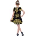 Maya-style-gold-linear-totem-icons Kids  Tie Up Tunic Dress View2