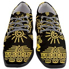 Maya-style-gold-linear-totem-icons Women Heeled Oxford Shoes by Salman4z