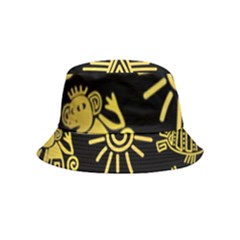 Maya-style-gold-linear-totem-icons Inside Out Bucket Hat (kids) by Salman4z