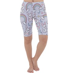 Seamless-pattern-with-cute-rabbit-character Cropped Leggings  by Salman4z