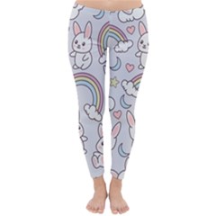 Seamless-pattern-with-cute-rabbit-character Classic Winter Leggings by Salman4z