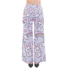 Seamless-pattern-with-cute-rabbit-character So Vintage Palazzo Pants by Salman4z