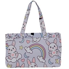 Seamless-pattern-with-cute-rabbit-character Canvas Work Bag by Salman4z