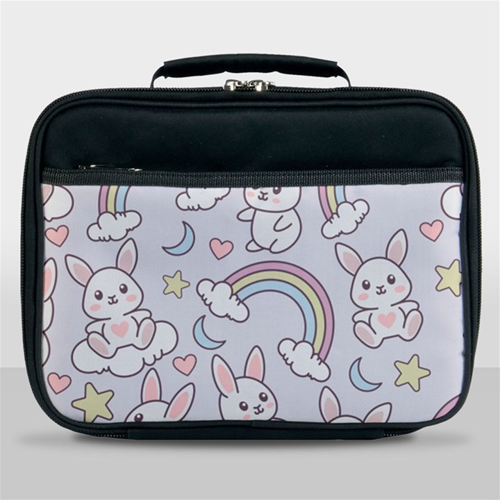 Seamless-pattern-with-cute-rabbit-character Lunch Bag