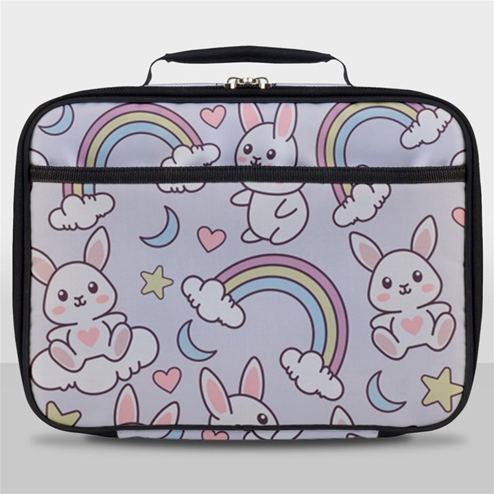 Seamless-pattern-with-cute-rabbit-character Full Print Lunch Bag