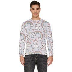 Seamless-pattern-with-cute-rabbit-character Men s Fleece Sweatshirt by Salman4z