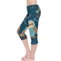 Seamless-pattern-owls-dreaming Capri Leggings  View3