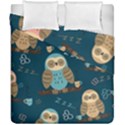 Seamless-pattern-owls-dreaming Duvet Cover Double Side (California King Size) View1