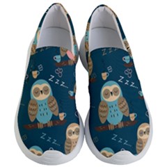 Seamless-pattern-owls-dreaming Women s Lightweight Slip Ons