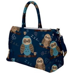 Seamless-pattern-owls-dreaming Duffel Travel Bag