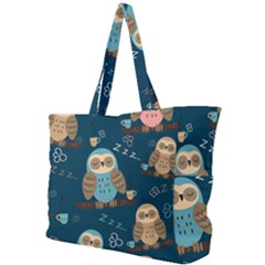 Seamless-pattern-owls-dreaming Simple Shoulder Bag