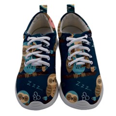 Seamless-pattern-owls-dreaming Women Athletic Shoes by Salman4z