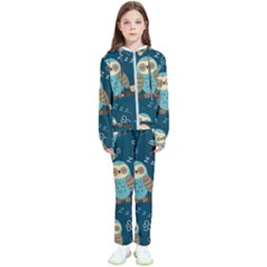 Seamless-pattern-owls-dreaming Kids  Tracksuit