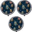 Seamless-pattern-owls-dreaming Mini Round Pill Box (Pack of 3) View1