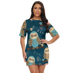 Seamless-pattern-owls-dreaming Just Threw It On Dress by Salman4z