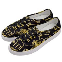 Golden-indian-traditional-signs-symbols Women s Classic Low Top Sneakers by Salman4z