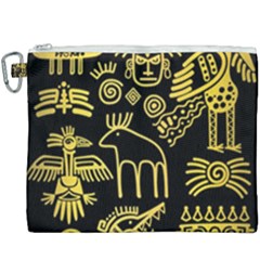 Golden-indian-traditional-signs-symbols Canvas Cosmetic Bag (xxxl) by Salman4z