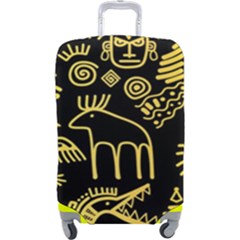 Golden-indian-traditional-signs-symbols Luggage Cover (large) by Salman4z