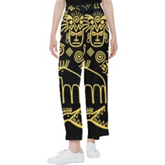 Golden-indian-traditional-signs-symbols Women s Pants  by Salman4z