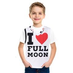 I Love Full Moon Kids  Basketball Tank Top by ilovewhateva