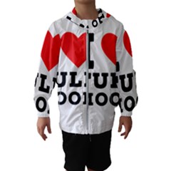 I Love Full Moon Kids  Hooded Windbreaker by ilovewhateva