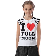 I Love Full Moon Kids  Raglan Cap Sleeve Tee by ilovewhateva