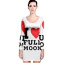 I love full moon Long Sleeve Velvet Bodycon Dress View1