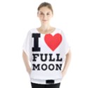 I love full moon Batwing Chiffon Blouse View1