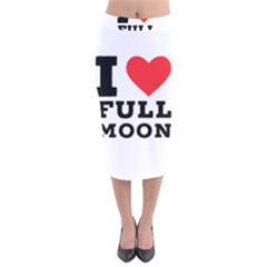 I Love Full Moon Velvet Midi Pencil Skirt by ilovewhateva