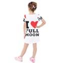 I love full moon Kids  Short Sleeve Velvet Dress View2