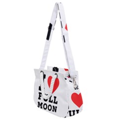 I Love Full Moon Rope Handles Shoulder Strap Bag by ilovewhateva